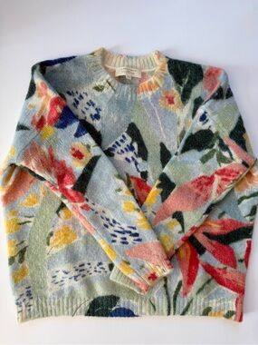 NWOT - Sézane Pelagie Mohair Jumper Salvador Floral Sweater - XS